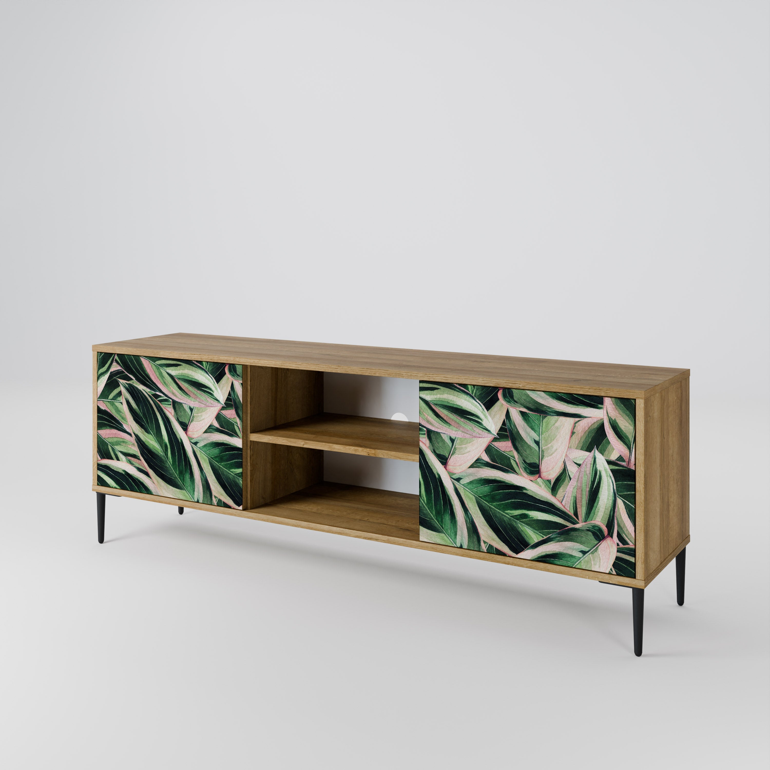 EERIE STROMANTHE 2-Door TV Stand in Oak Effect