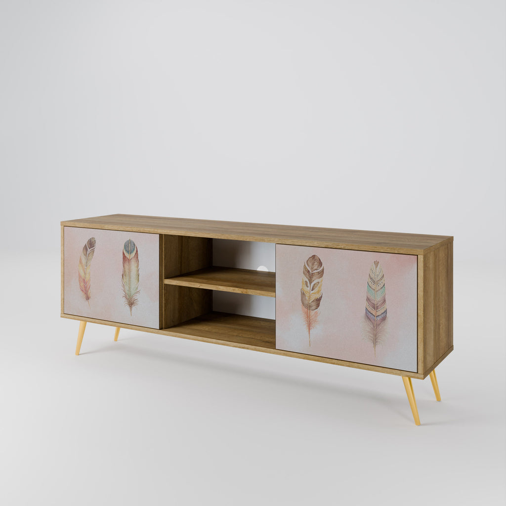 THE DELIQUESCE 2-Door TV Stand in Oak Effect