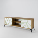 BOTANICAL SPARK 2-Door TV Stand in Oak Effect
