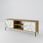 BOTANICAL SPARK 2-Door TV Stand in Oak Effect