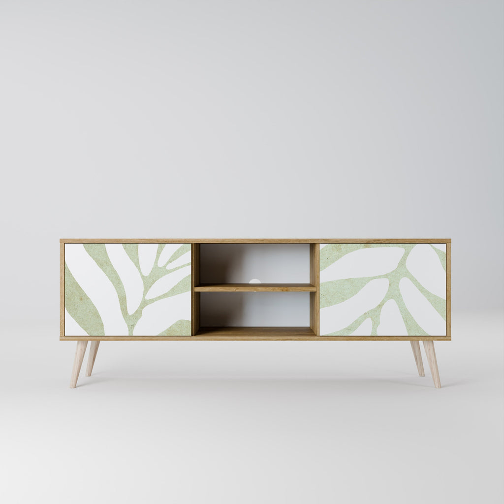 BOTANICAL SPARK 2-Door TV Stand in Oak Effect