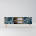 BLUE LEAVES 2-Door TV Stand in Oak Effect