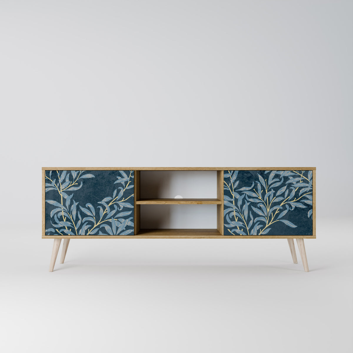 BLUE LEAVES 2-Door TV Cabinet