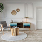 LUNAR SECRETS Móvel de TV com 2 Portas em Efeito Carvalho