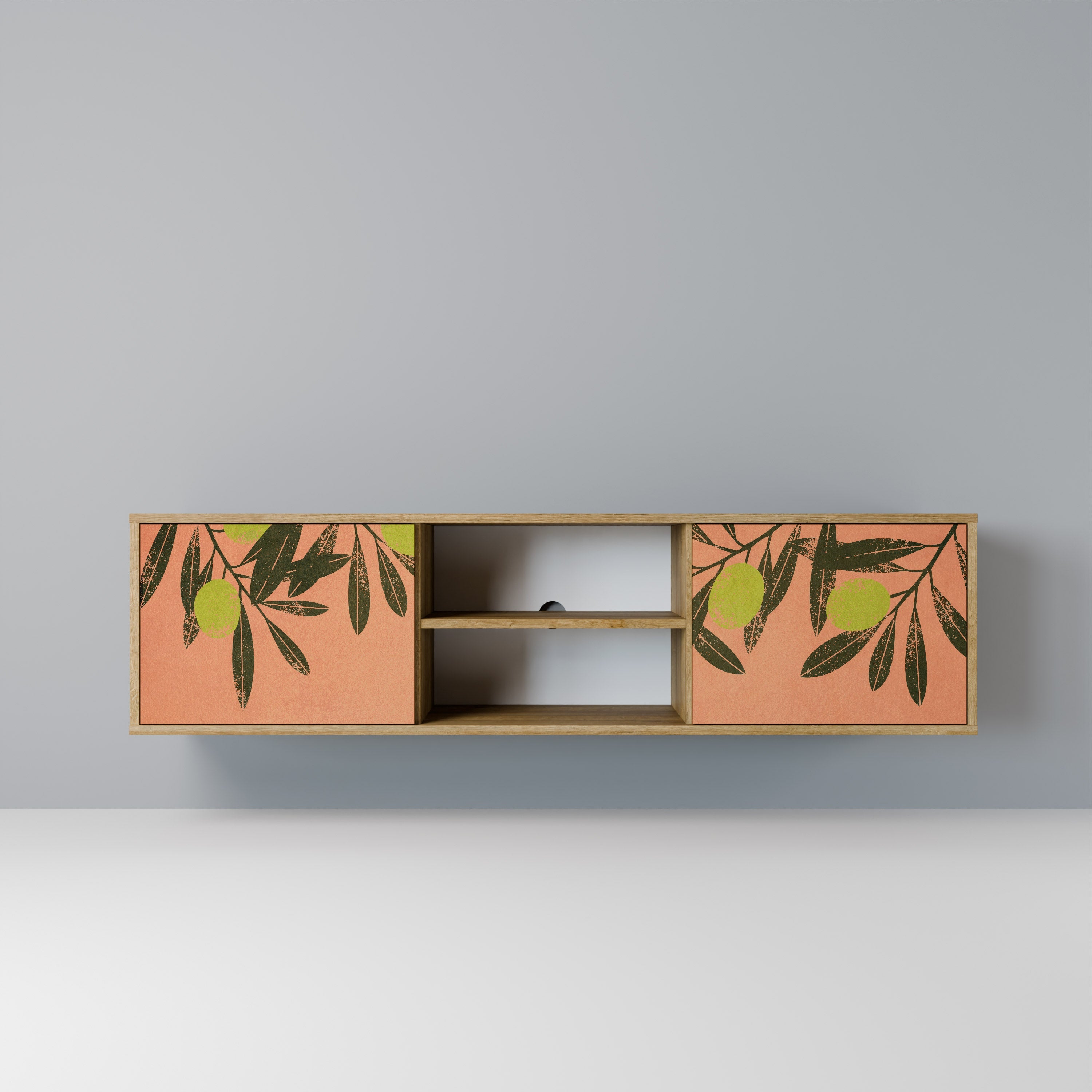JUICY OLIVES Móvel de TV com 2 Portas em Efeito Carvalho