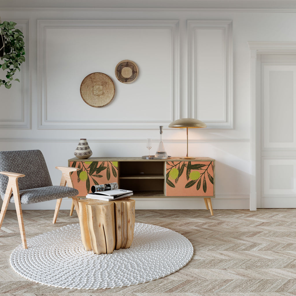 JUICY OLIVES Móvel de TV com 2 Portas em Efeito Carvalho