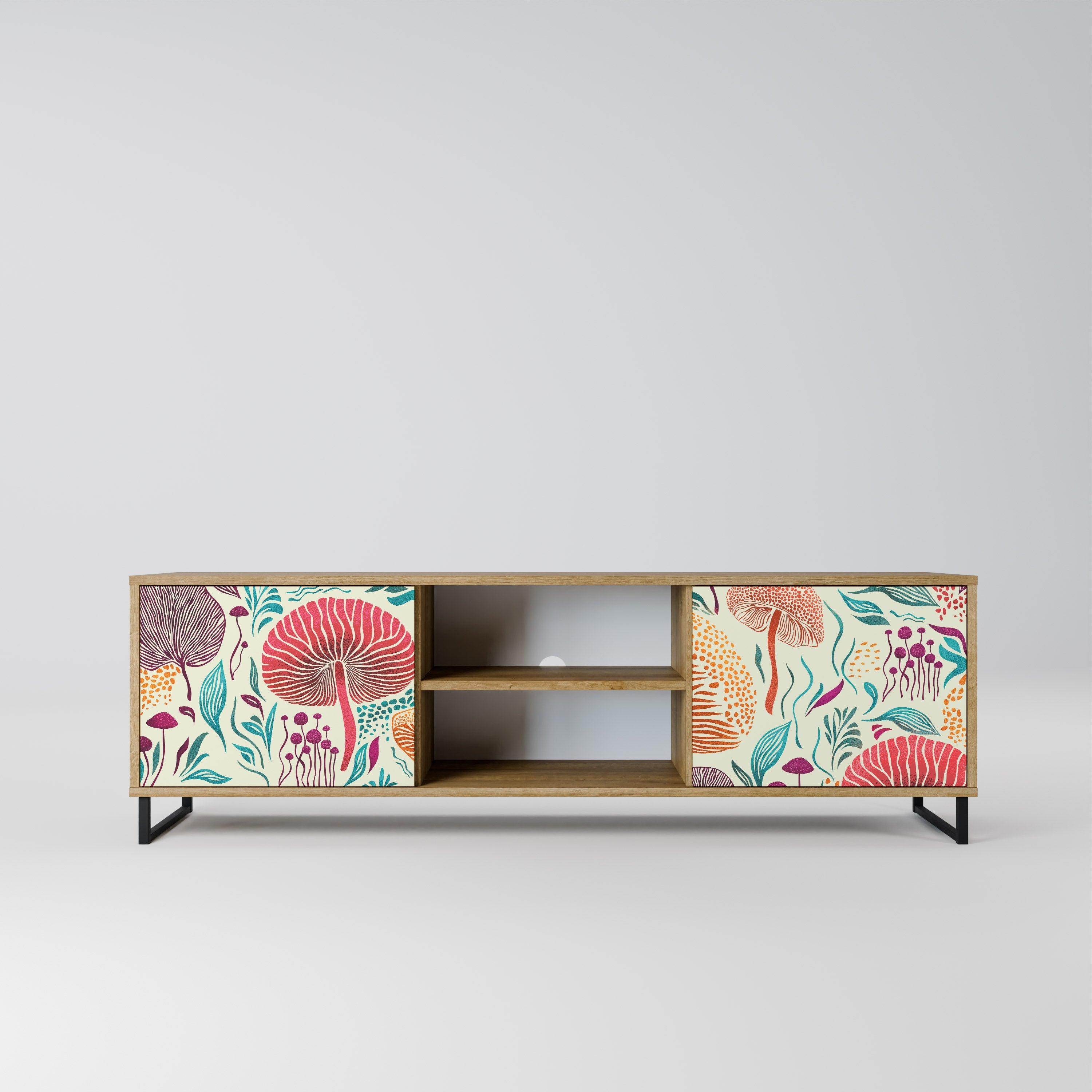 FUNGUS FANTASY Móvel de TV com 2 Portas em Efeito Carvalho