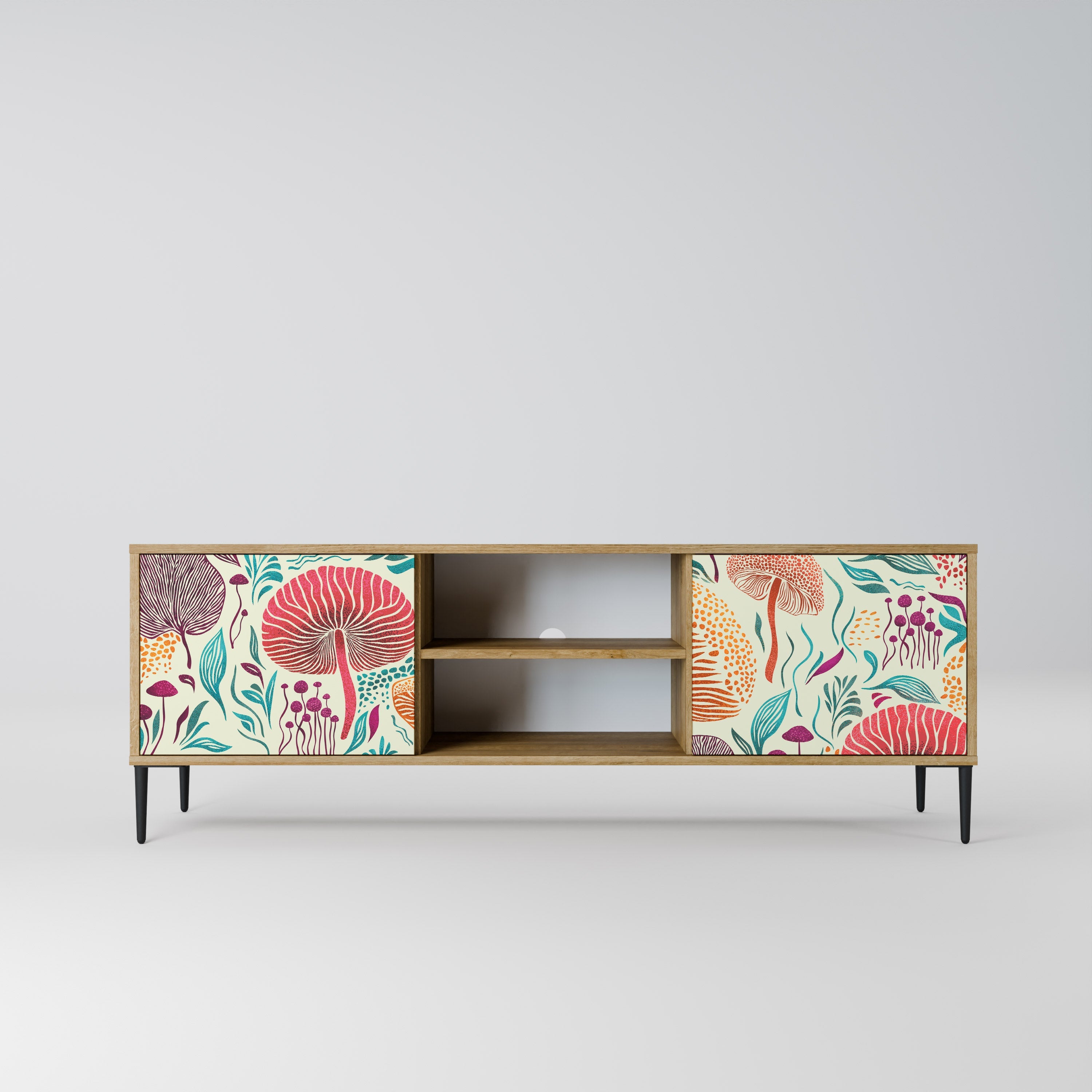 FUNGUS FANTASY Móvel de TV com 2 Portas em Efeito Carvalho