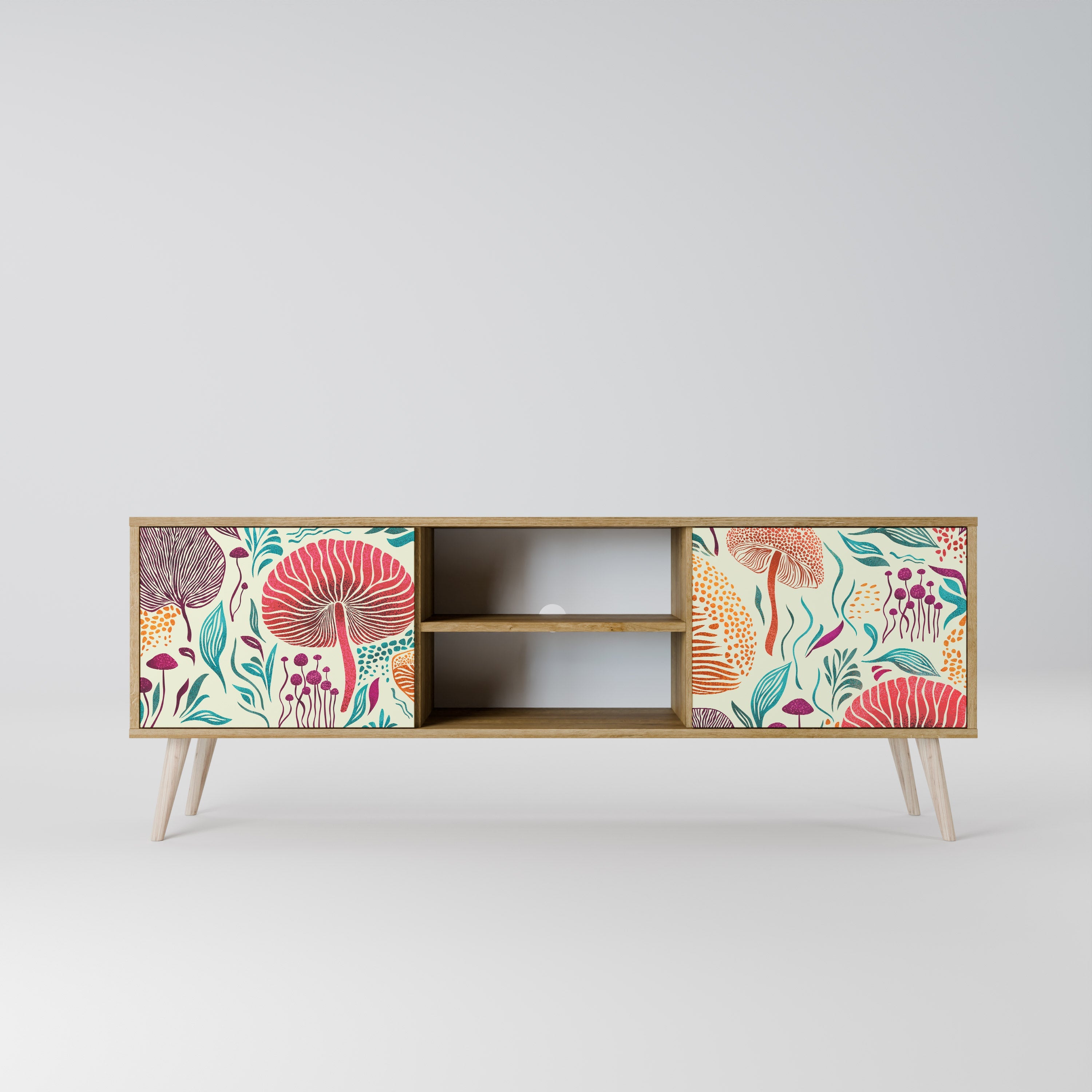 FUNGUS FANTASY Móvel de TV com 2 Portas em Efeito Carvalho