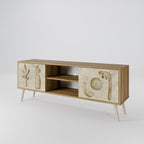 SAND SCULPTURES 2-Door TV Stand in Oak Effect