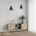 SAND SCULPTURES 2-Door TV Stand in Oak Effect