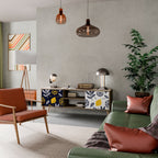 CITRUS BLACK AND WHITE Móvel de TV com 2 Portas em Efeito Carvalho