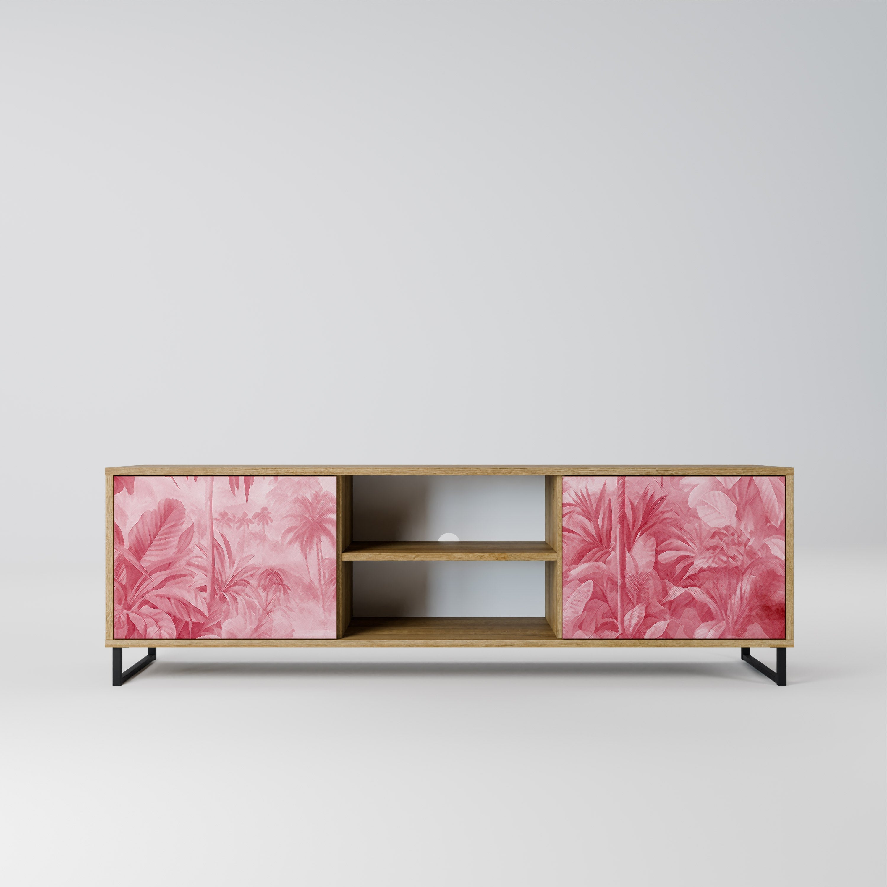 SWEET TROPICS Móvel de TV com 2 Portas em Efeito Carvalho