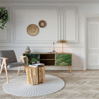 VERDURE ABYSS Móvel de TV com 2 Portas em Efeito Carvalho