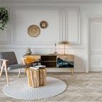 OMINOUS MOUNTAINS Móvel de TV com 2 Portas em Efeito Carvalho