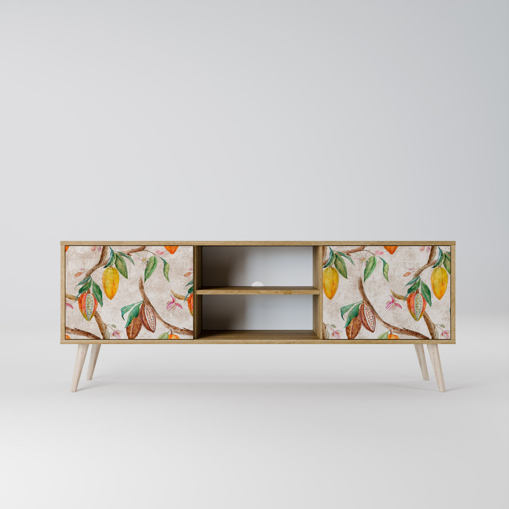 COCOA FRUITS Móvel de TV com 2 Portas em Efeito Carvalho