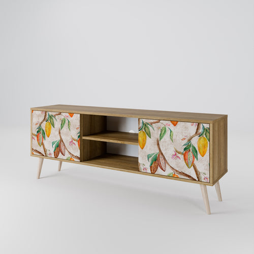 COCOA FRUITS 2-Door TV Stand in Oak Effect