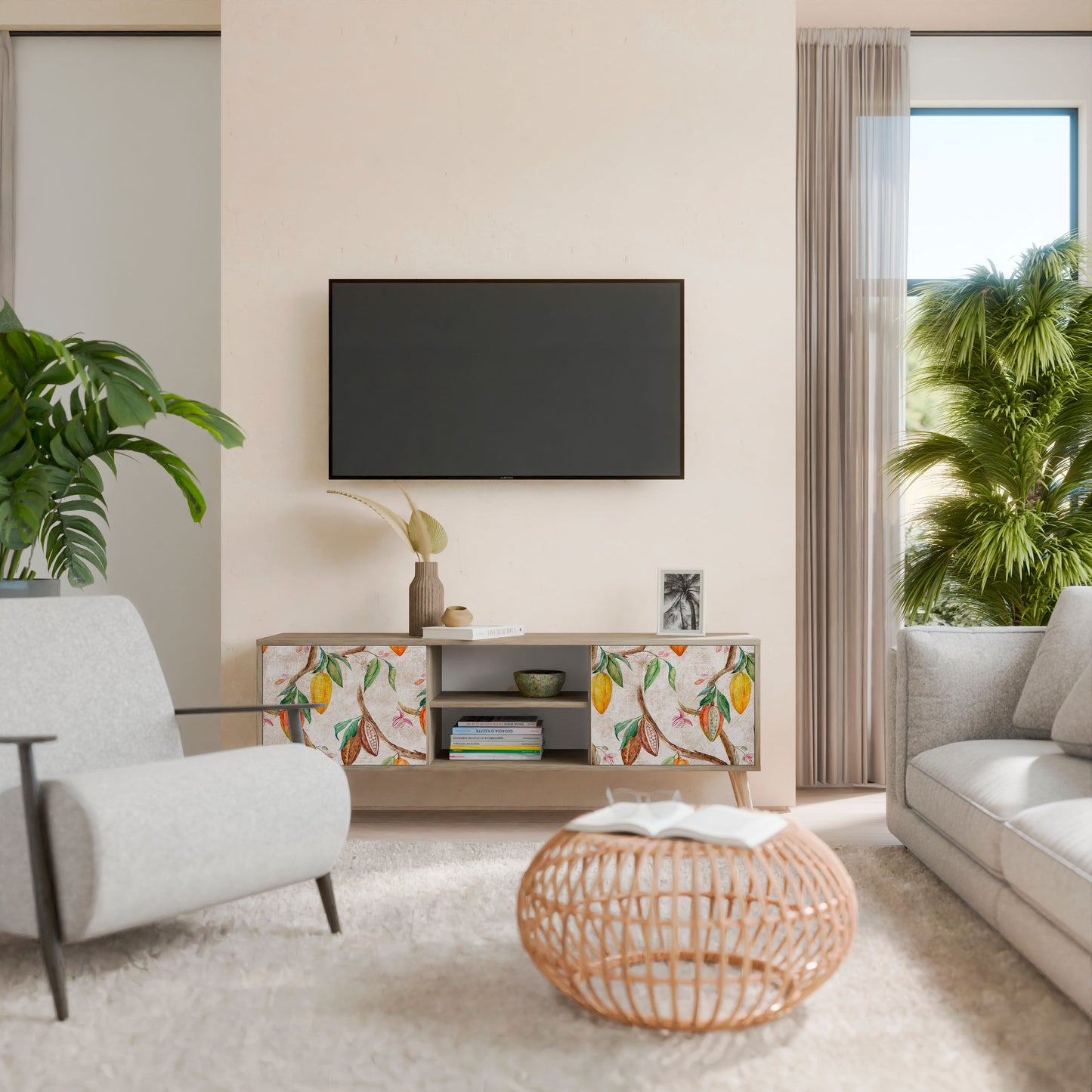 COCOA FRUITS 2-Door TV Cabinet