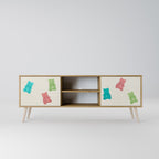 GUMMY BEARS 2-Door TV Stand in Oak Effect