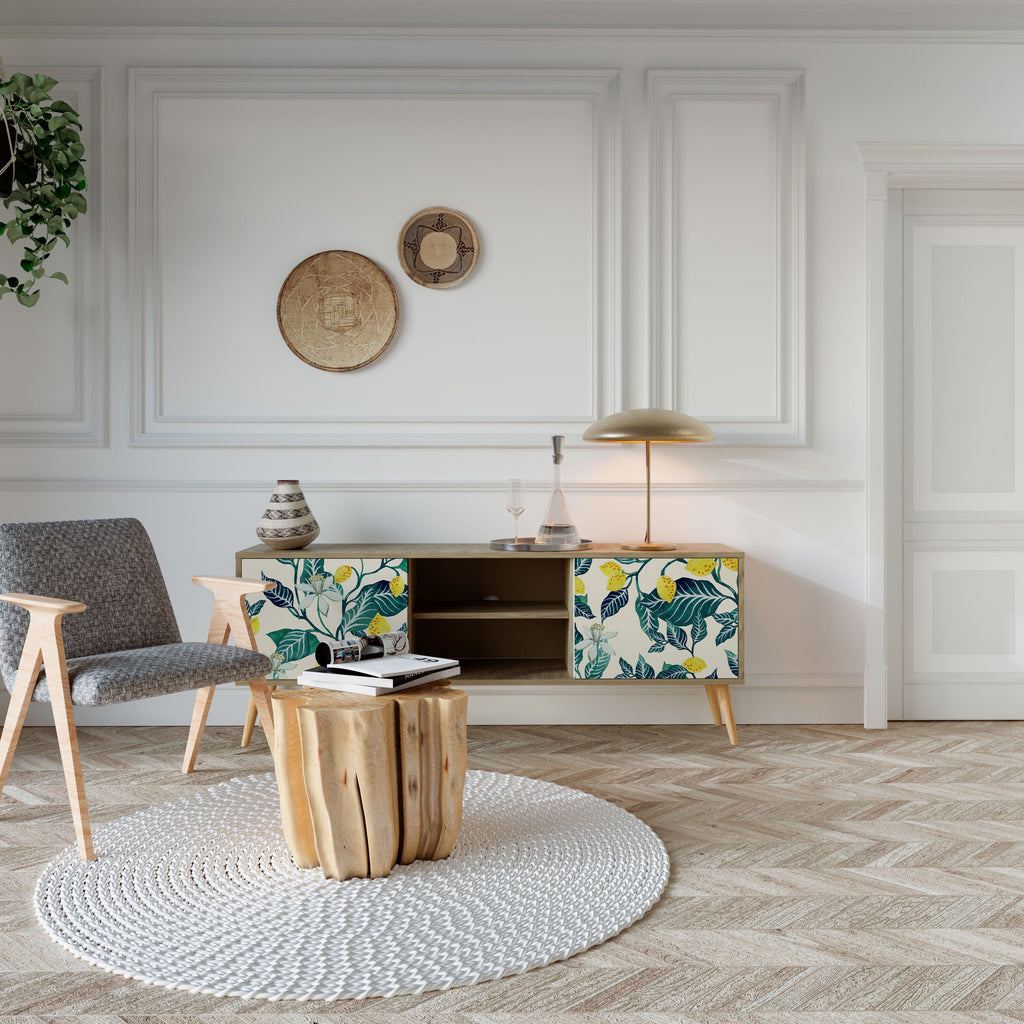 LEMON TREE Móvel de TV com 2 Portas em Efeito Carvalho