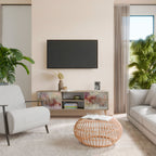 VEILED SUMMIT Móvel de TV com 2 Portas em Efeito Carvalho