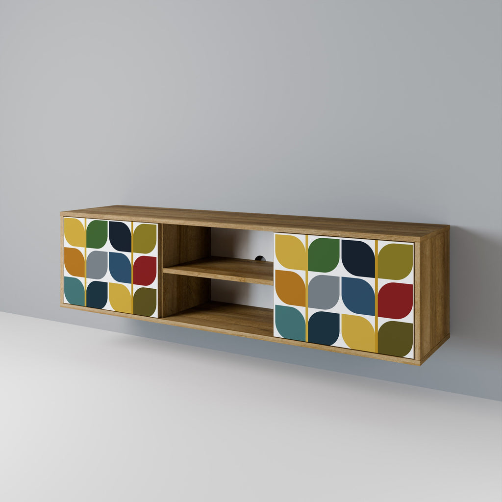 WEIGHTLESS HOURS 2-Door TV Stand in Oak Effect