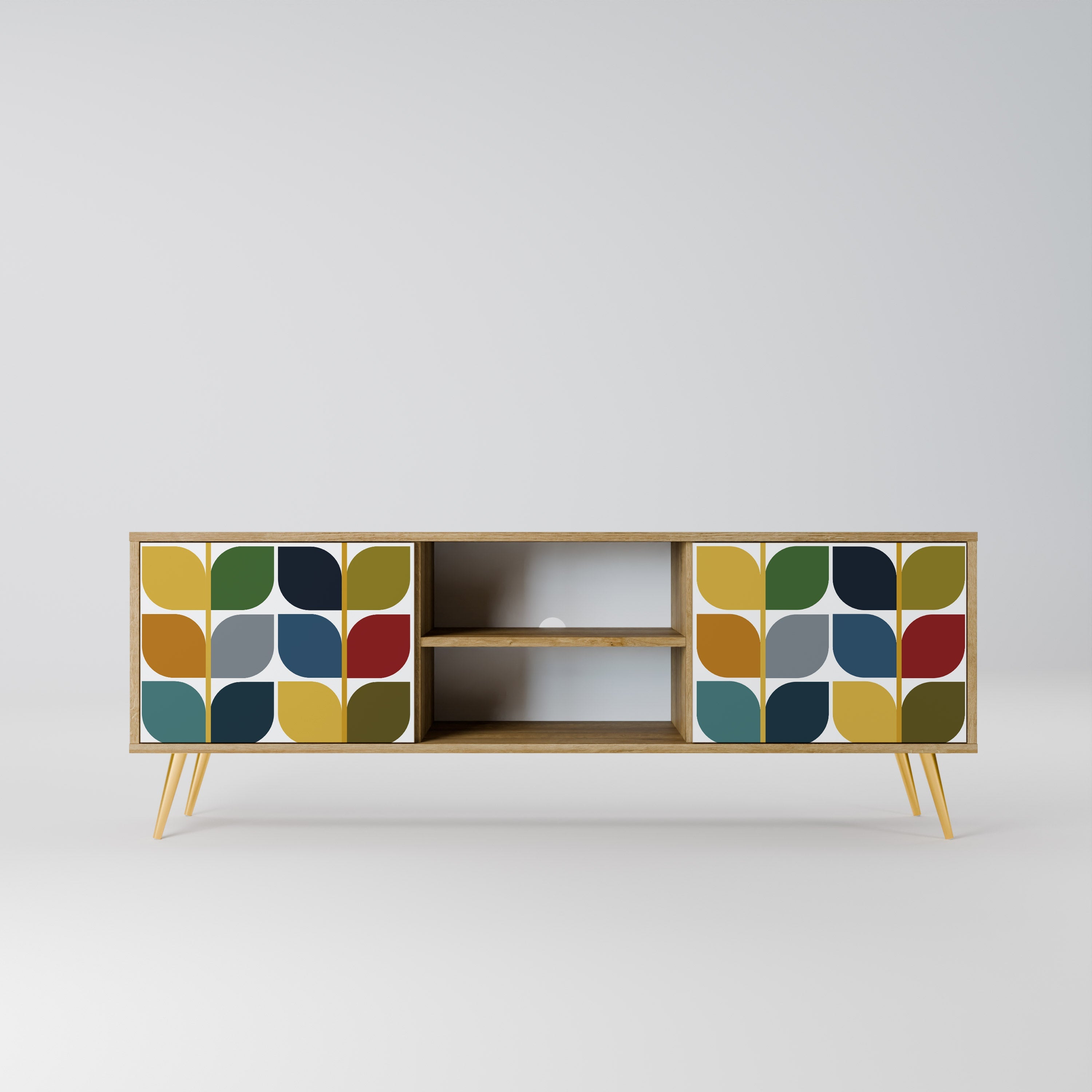 WEIGHTLESS HOURS Móvel de TV com 2 Portas em Efeito Carvalho