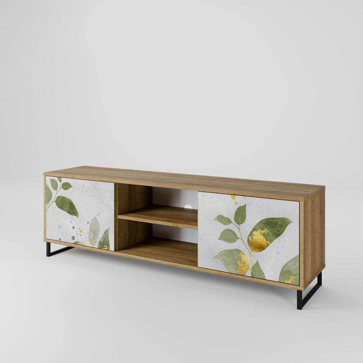 ELEGANT BOTANICS Móvel de TV de 2 Portas