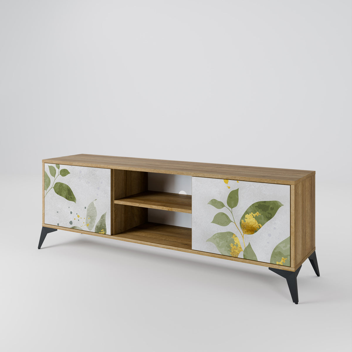 ELEGANT BOTANICS Móvel de TV de 2 Portas