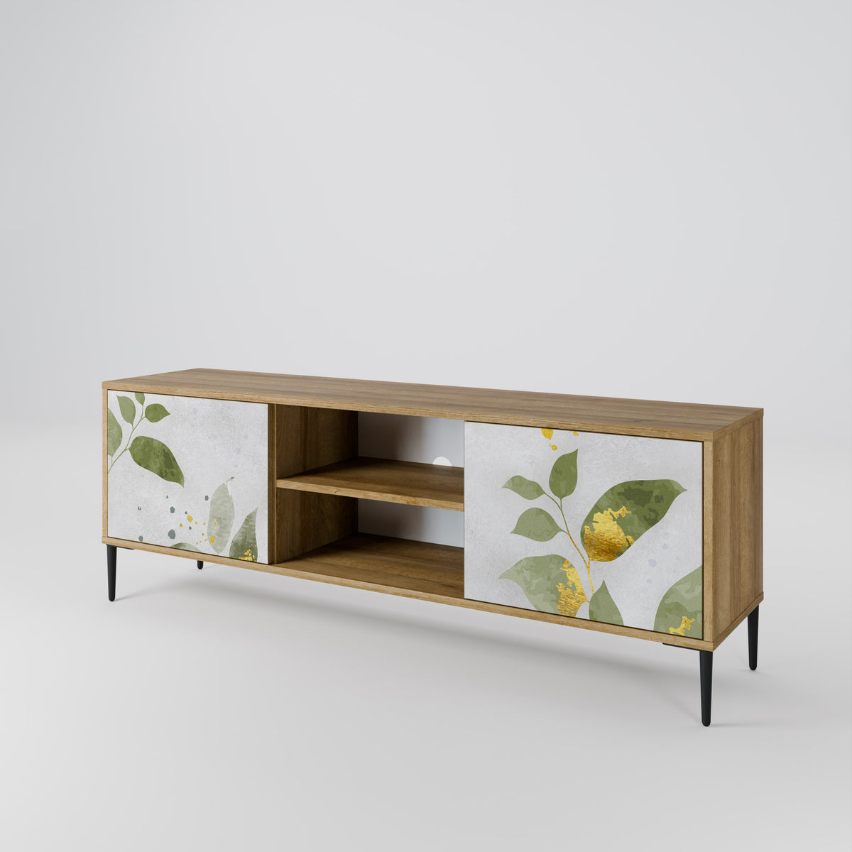 ELEGANT BOTANICS Móvel de TV de 2 Portas