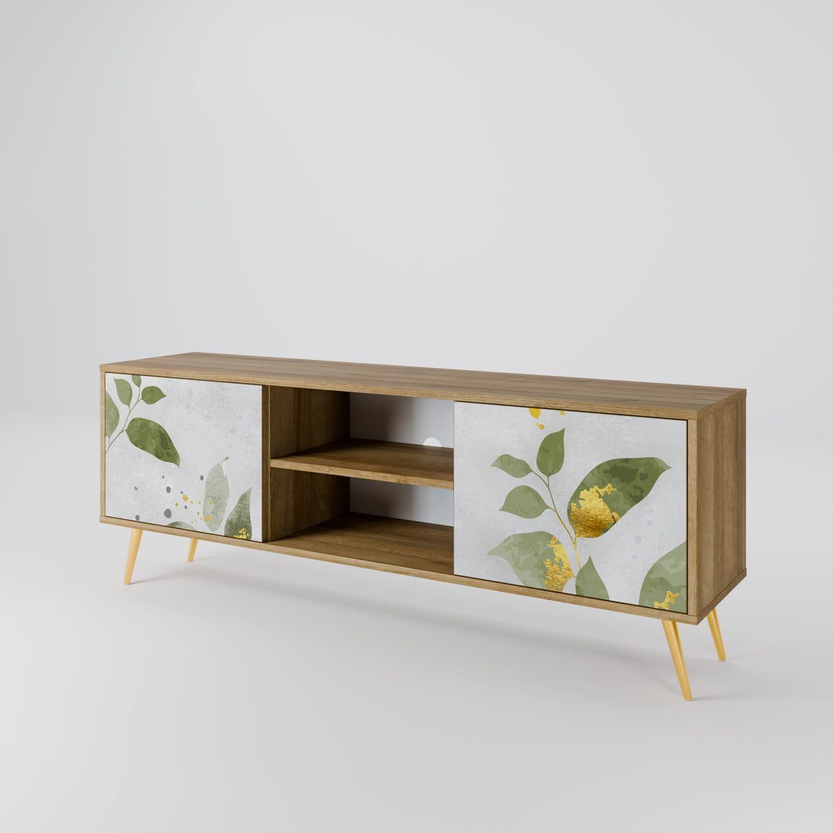 ELEGANT BOTANICS Móvel de TV de 2 Portas