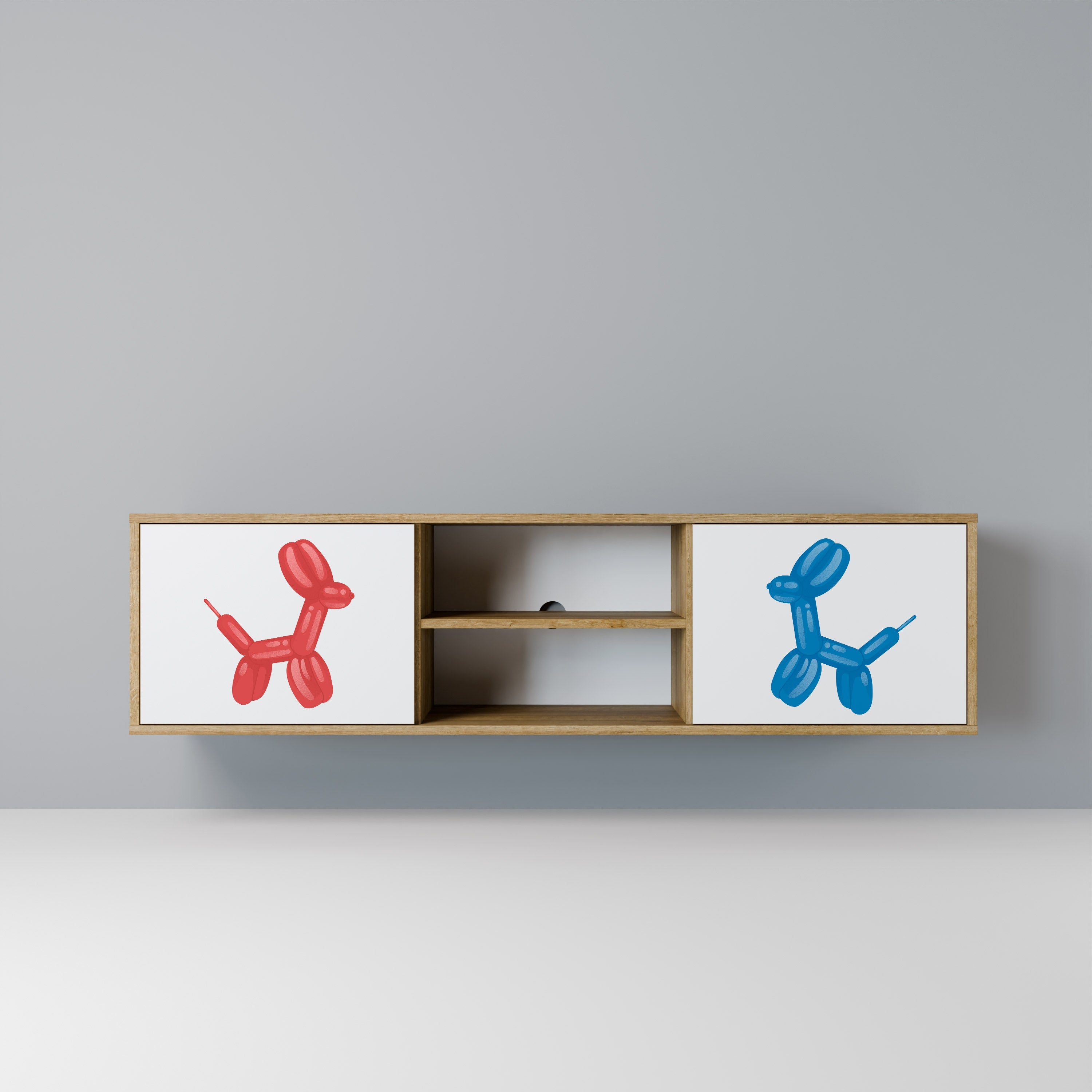 CHILDHOOD MEMORY Móvel de TV com 2 Portas em Efeito Carvalho