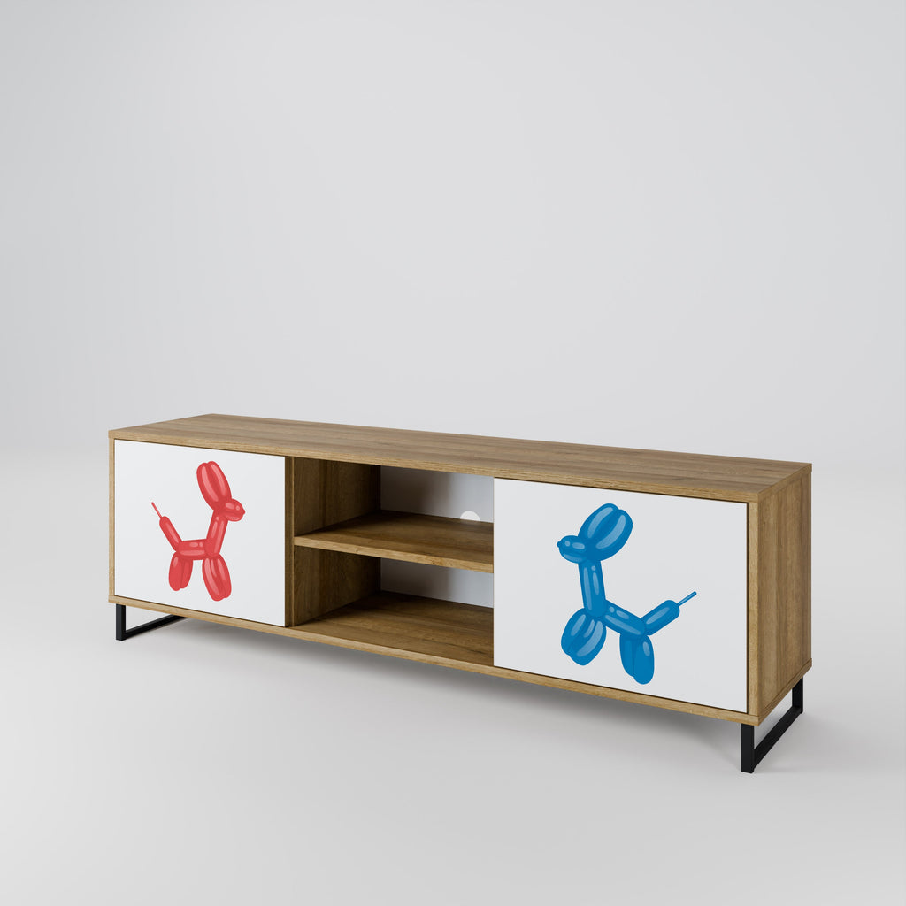 CHILDHOOD MEMORY Móvel de TV com 2 Portas em Efeito Carvalho