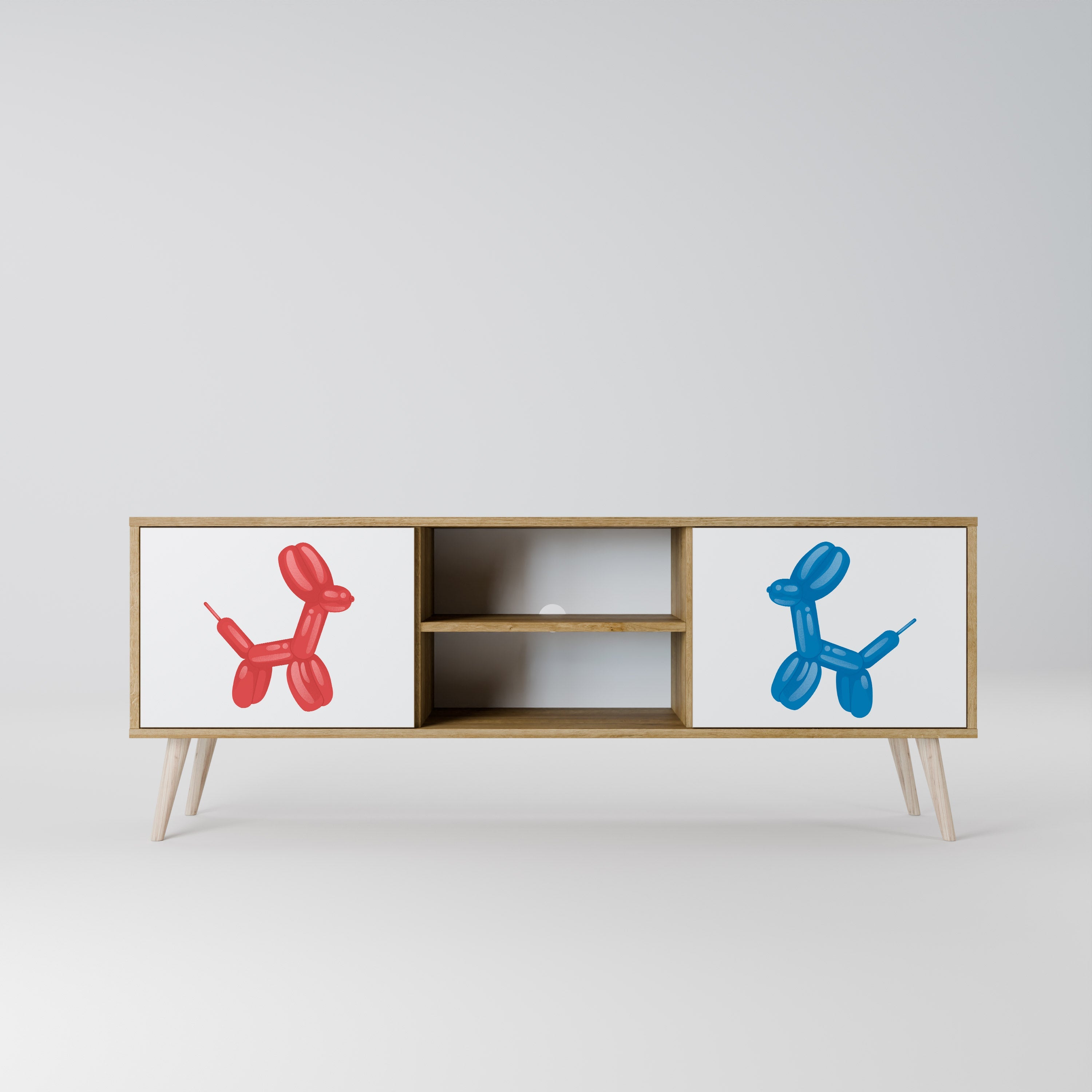 CHILDHOOD MEMORY Móvel de TV com 2 Portas em Efeito Carvalho