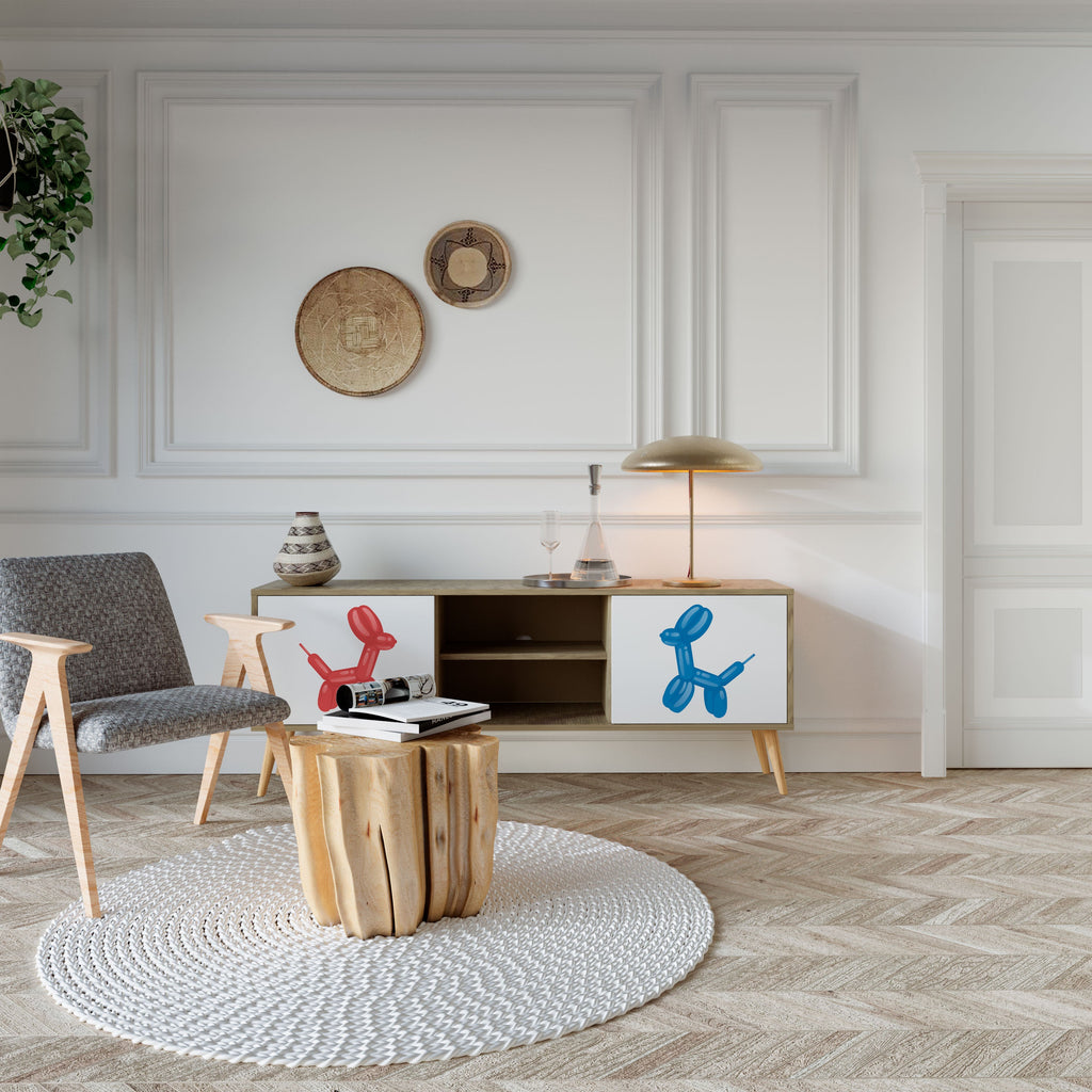 CHILDHOOD MEMORY Móvel de TV com 2 Portas em Efeito Carvalho