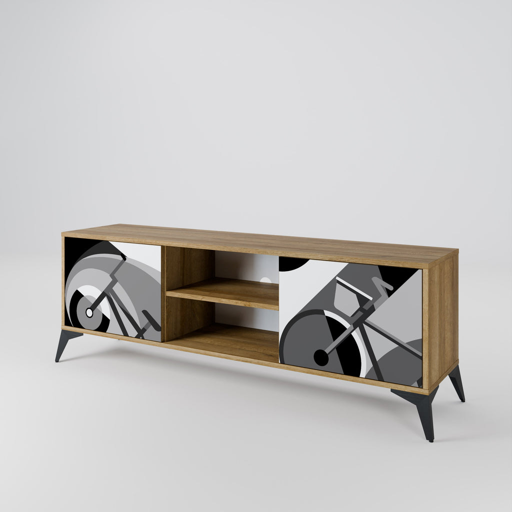 BIKE ENERGY Móvel de TV com 2 Portas em Efeito Carvalho