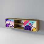 BIKE DREAMS Móvel de TV com 2 Portas em Efeito Carvalho