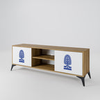 POLISH FOLK ART Móvel de TV com 2 Portas em Efeito Carvalho