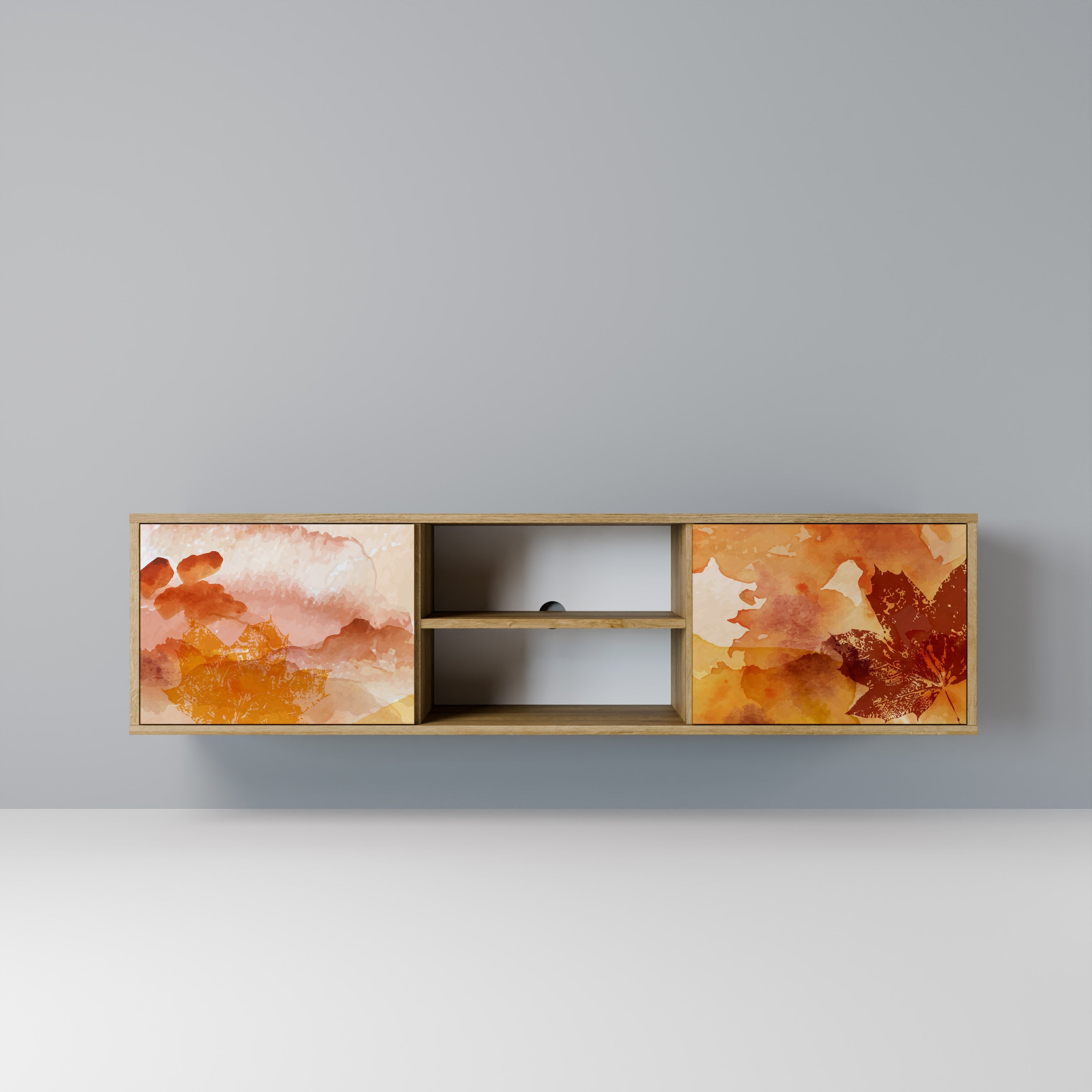 TRACES OF AUTUMN Móvel de TV com 2 Portas em Efeito Carvalho