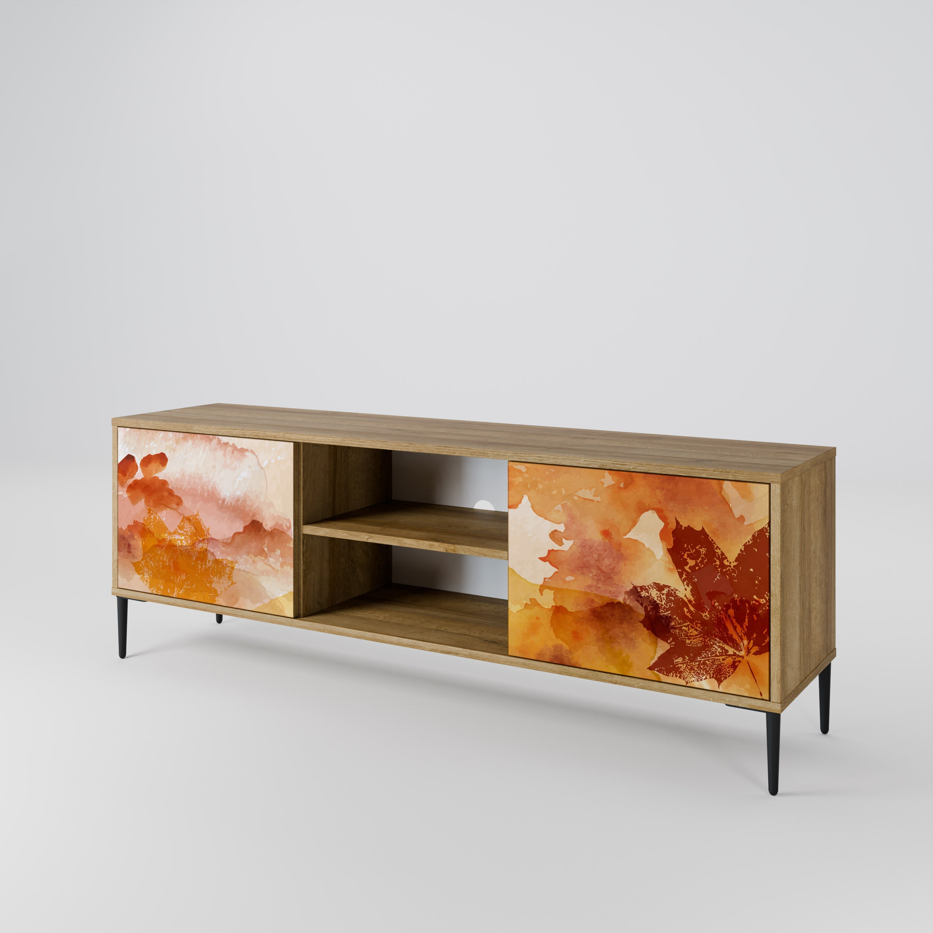 TRACES OF AUTUMN 2-Door TV Stand in Oak Effect