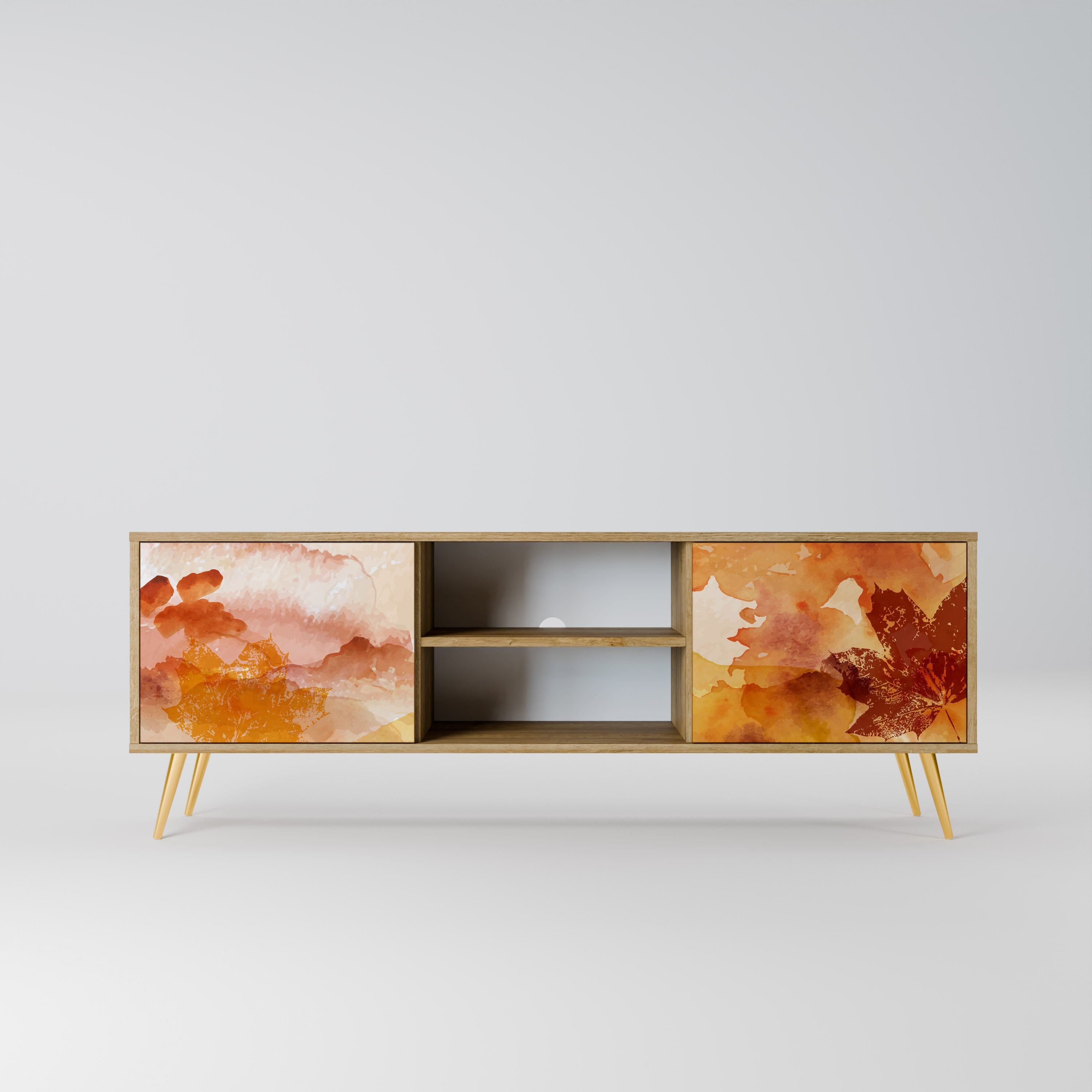 TRACES OF AUTUMN Móvel de TV com 2 Portas em Efeito Carvalho