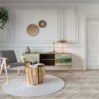 MORNING BY THE LAKE Móvel de TV com 2 Portas em Efeito Carvalho