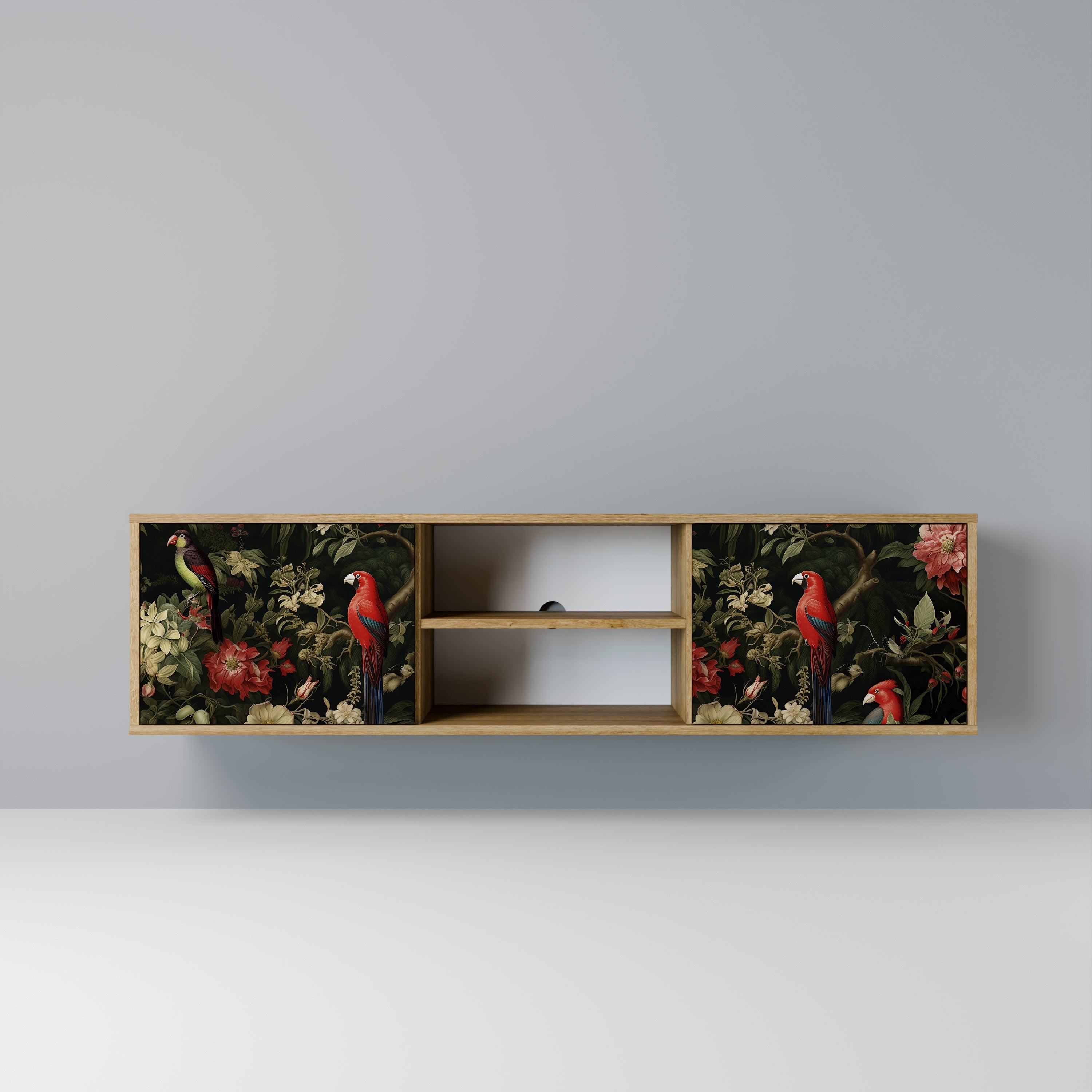 AVIAN GREENERY Móvel de TV com 2 Portas em Efeito Carvalho