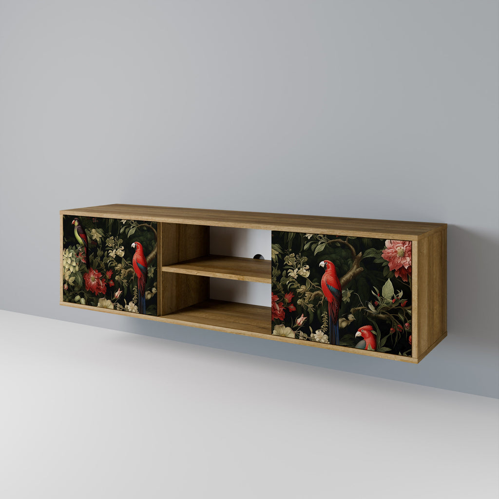 AVIAN GREENERY 2-Door TV Stand in Oak Effect
