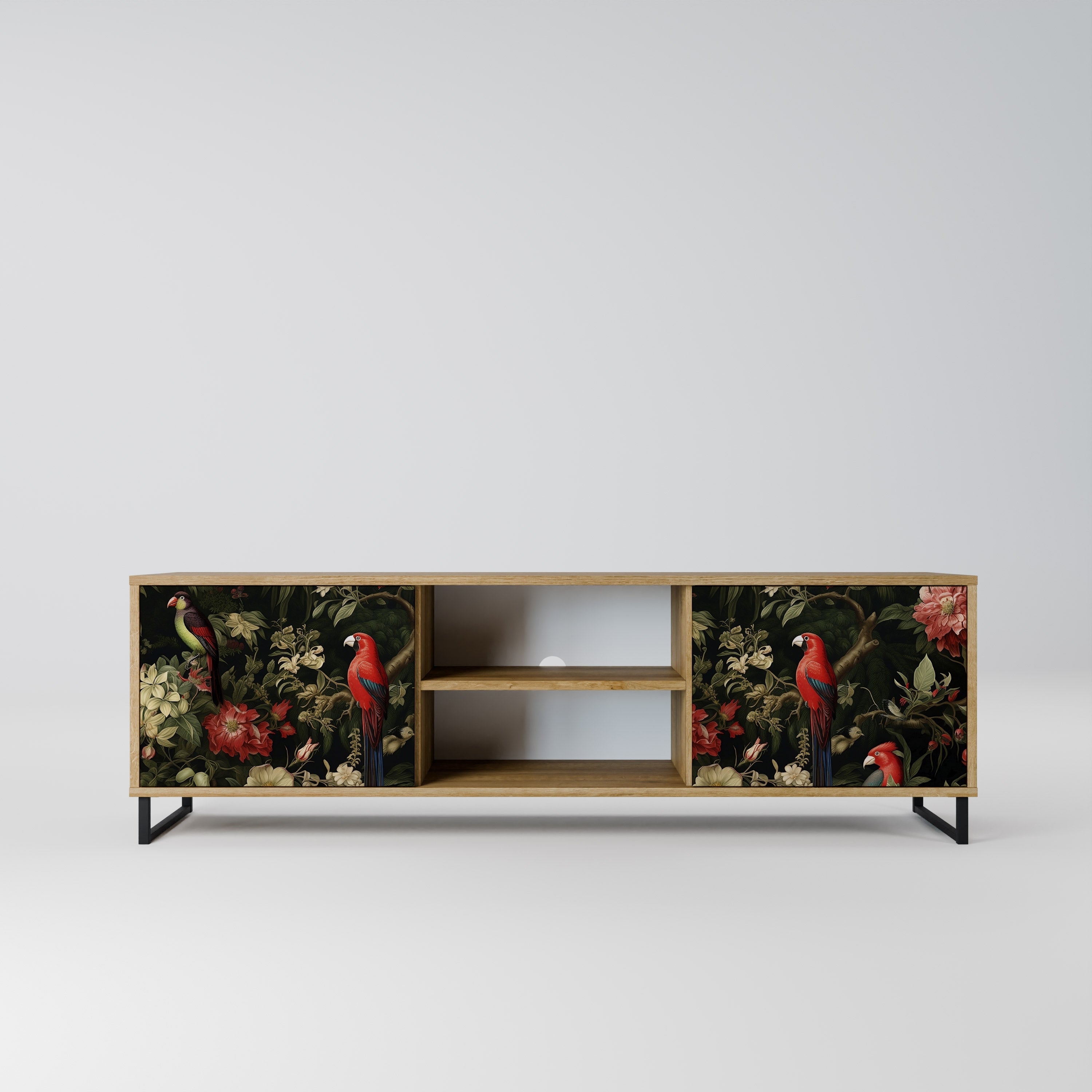 AVIAN GREENERY Móvel de TV com 2 Portas em Efeito Carvalho