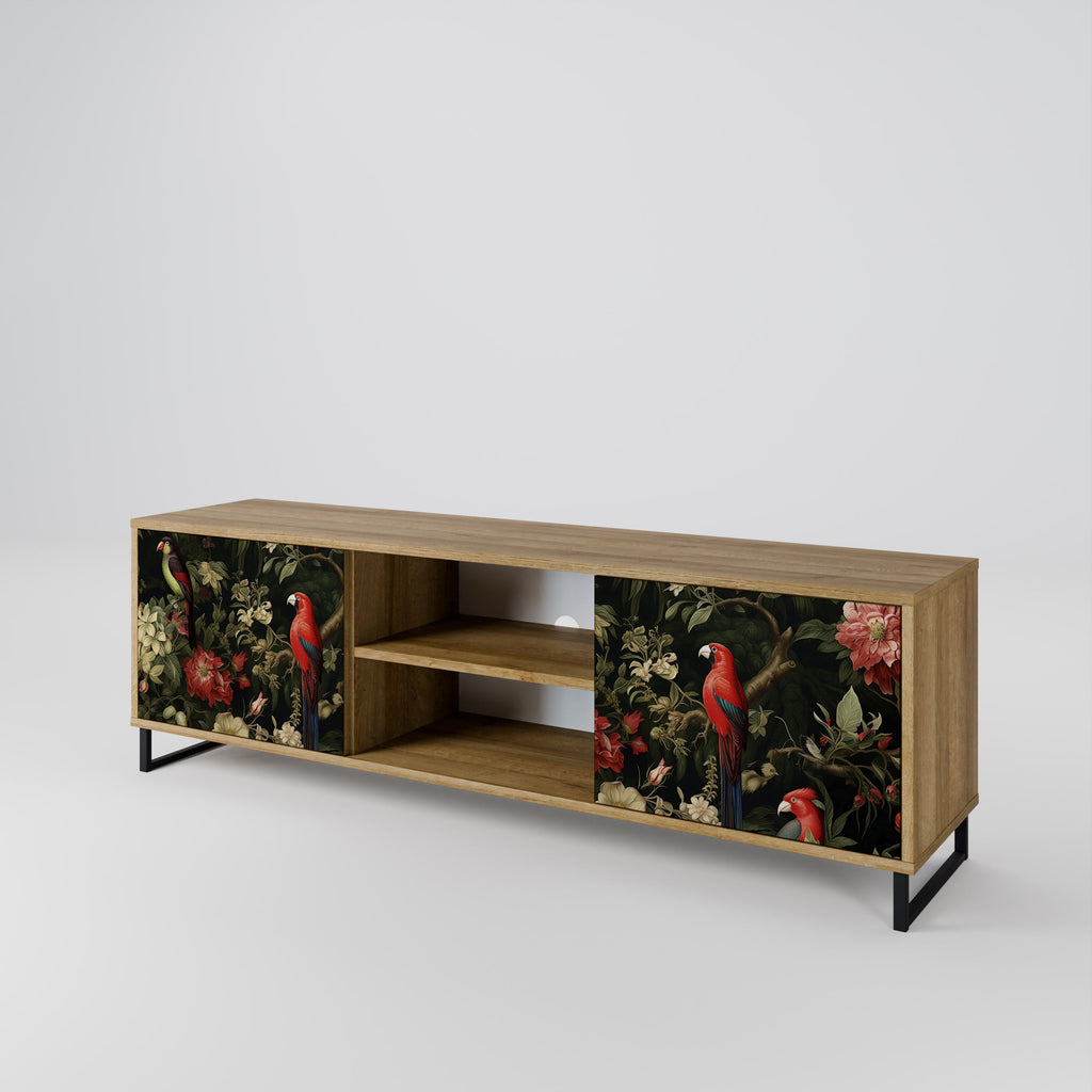 AVIAN GREENERY 2-Door TV Stand in Oak Effect