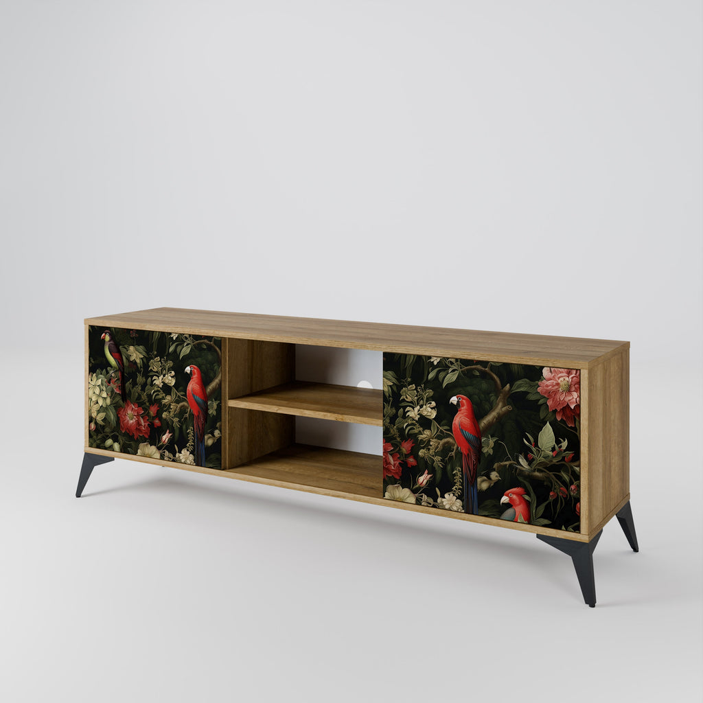 AVIAN GREENERY 2-Door TV Stand in Oak Effect