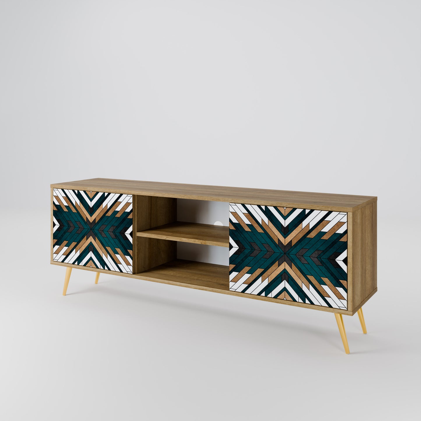 ARTISTIC GEOMETRY 2-Door TV Cabinet