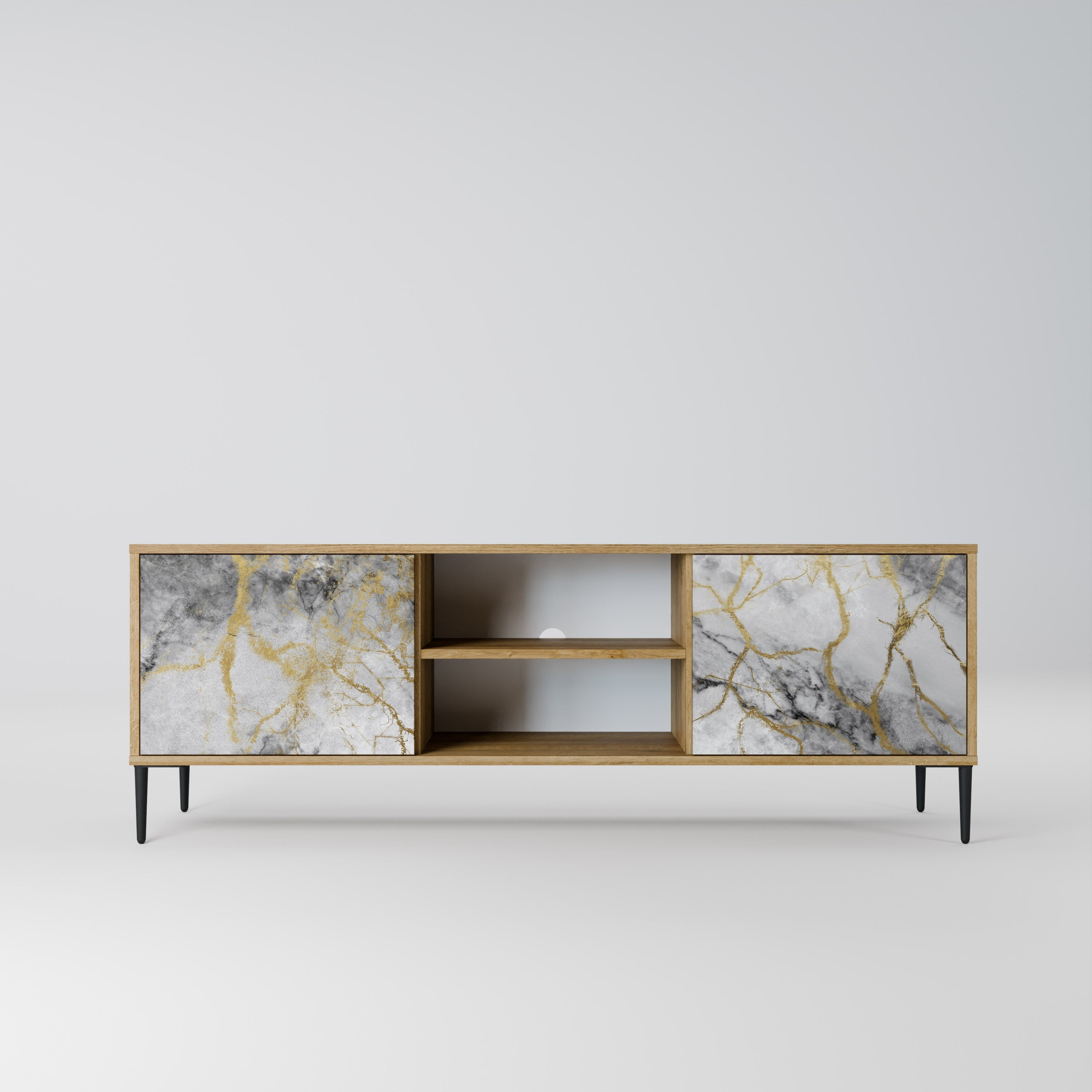 TIMELESS GLIDE Móvel de TV com 2 Portas em Efeito Carvalho