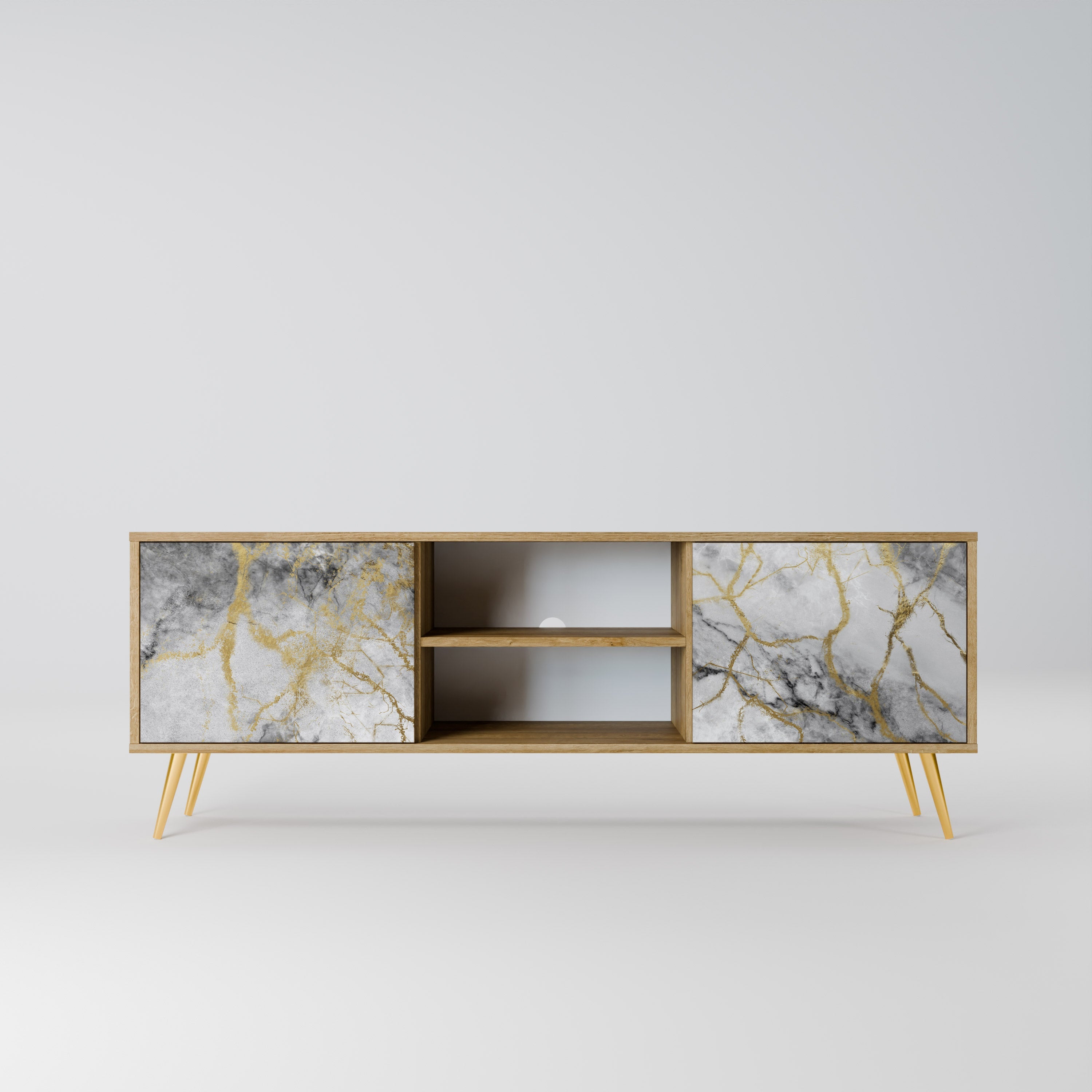 TIMELESS GLIDE Móvel de TV com 2 Portas em Efeito Carvalho